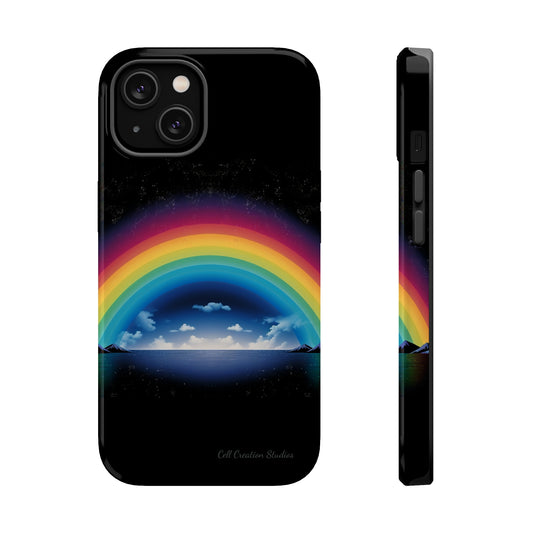 "Vibrant Skies: Rainbow Sunset" Cell Phone Case -MagSafe Tough Cases