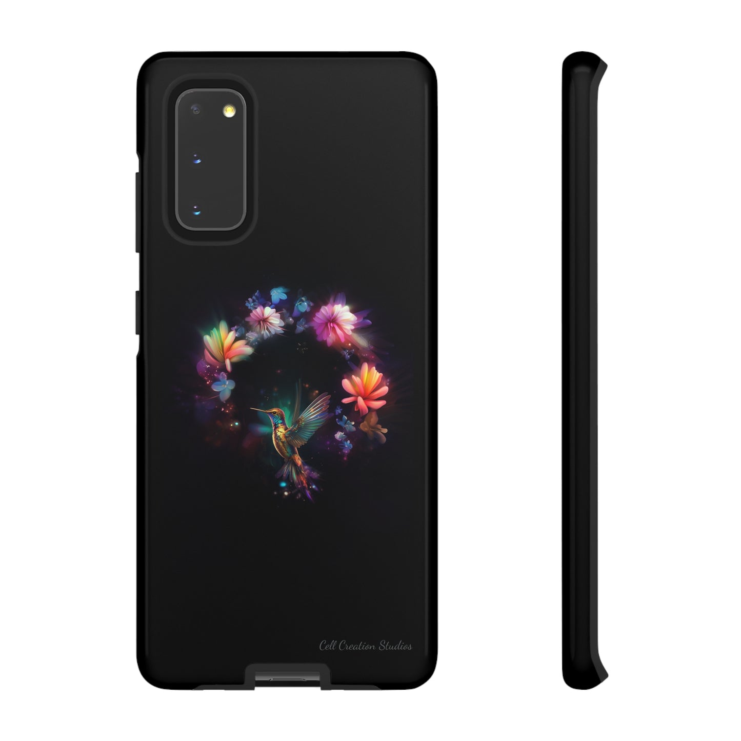 Introducing the "Floral Harmony Hummingbird" Cell Phone Case – Where Elegance Meets Nature -Tough Cases