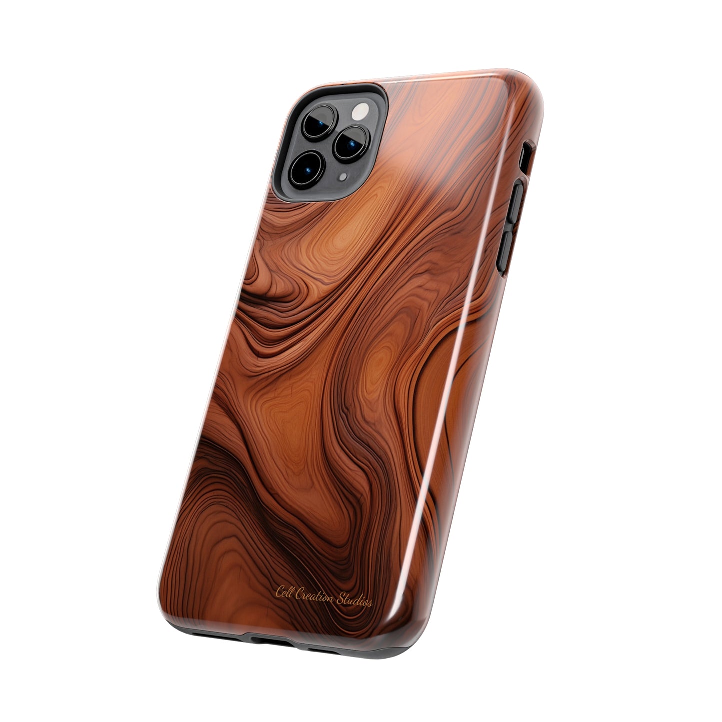 The "Natural Elegance" Wood Pattern Phone Case -Tough Phone Cases