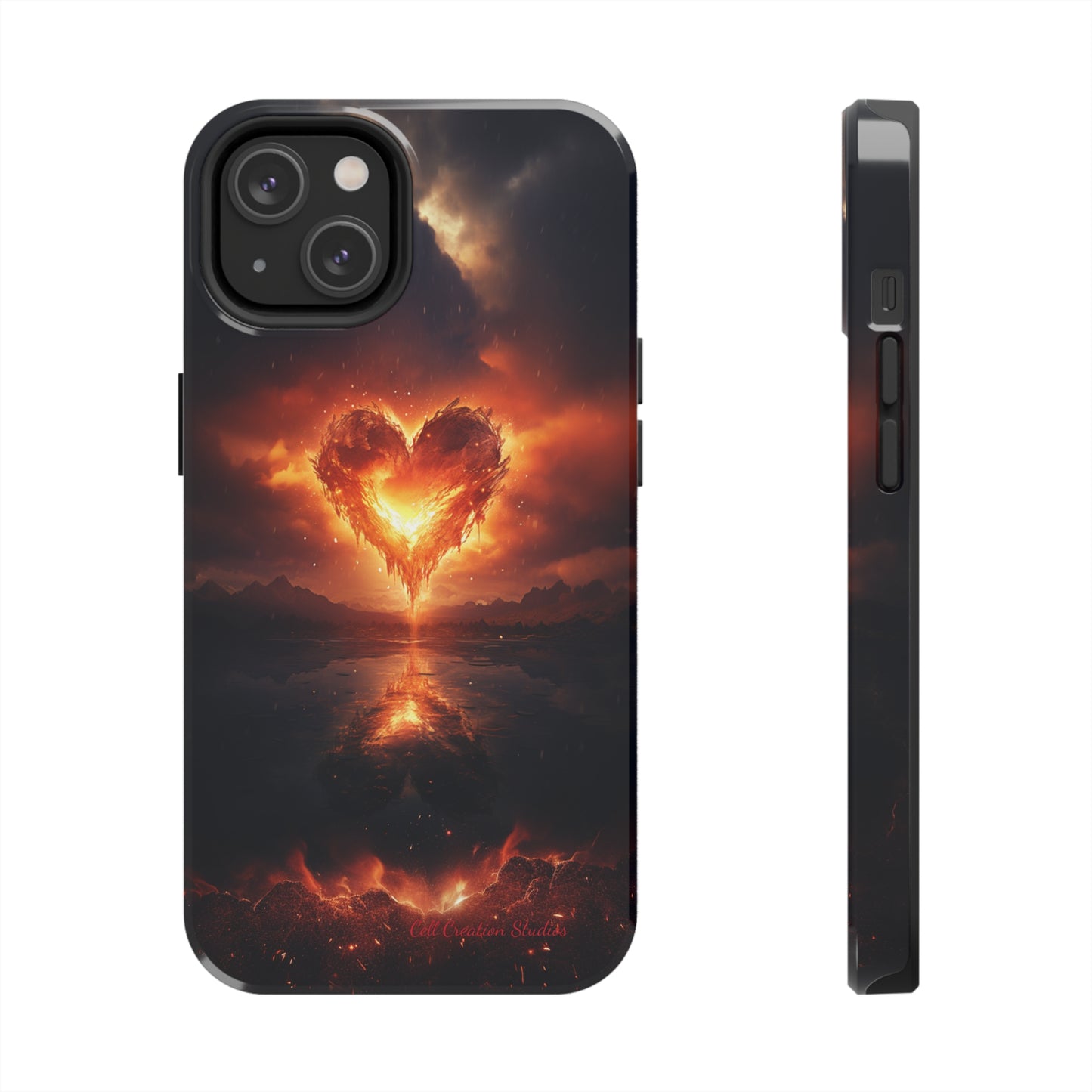 Introducing the "Flaming Heart" Cell Phone Case – Ignite Your Passion! -Tough Phone Cases