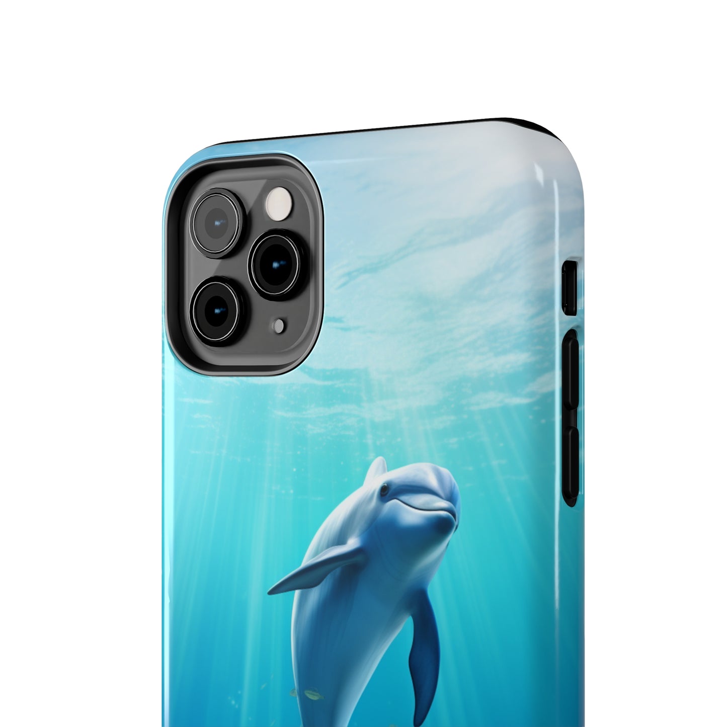 Introducing the "Dolphin Serenity" Cell Phone Case – Dive into Tranquility with a Graceful Dolphin -Tough Phone Cases