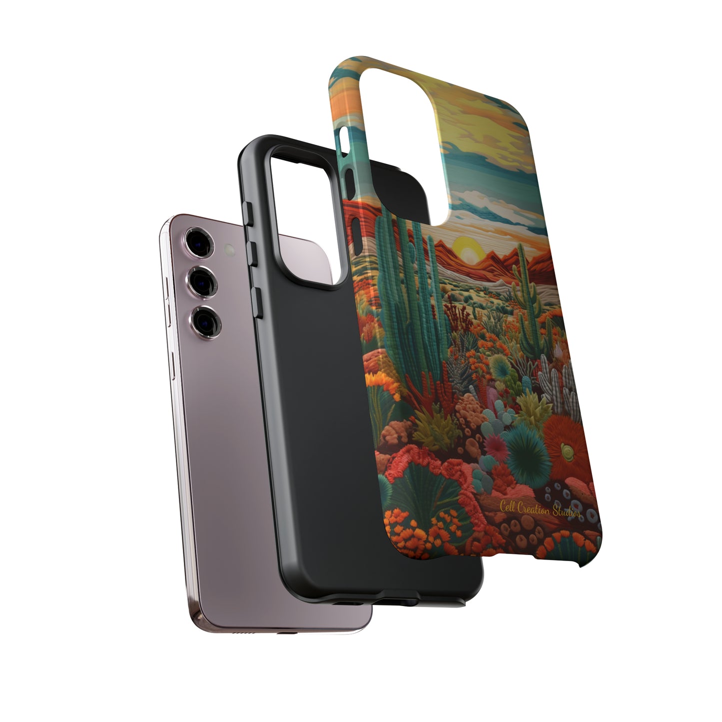 "Desert Bloom Embroidery" -Tough Samsung Cases