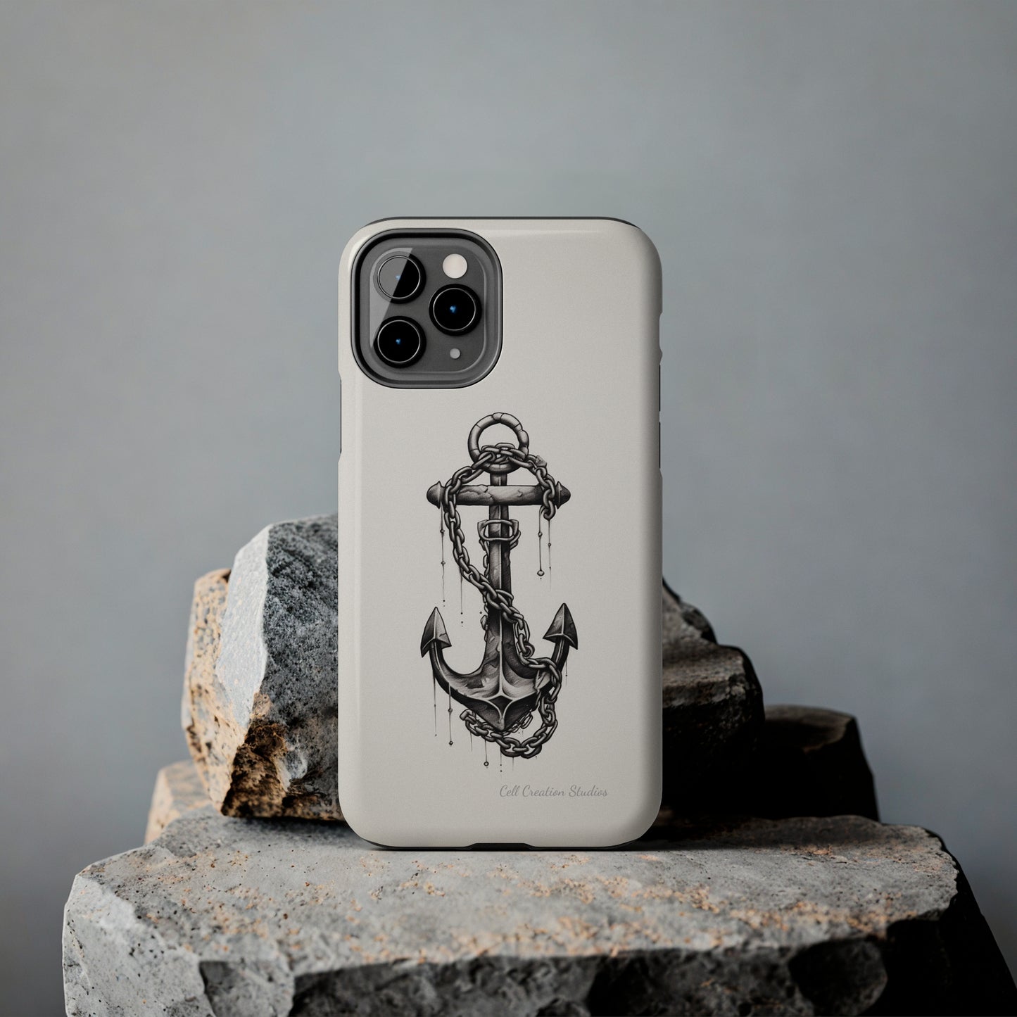 "Nautical Elegance Anchor" -Tough iPhone Cases