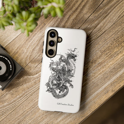 "Samurai and Dragon Sketch" -Tough Samsung Galaxy Cases