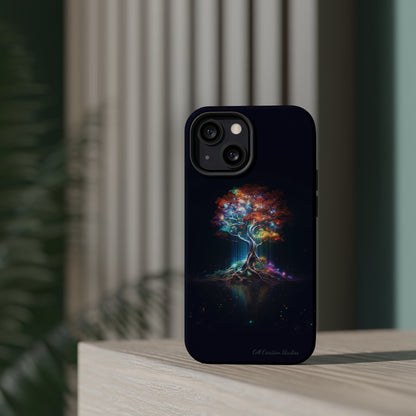 Introducing the "Vibrant Glow Tree" Cell Phone Case – Radiate Elegance with Nature's Brilliance -MagSafe Tough Cases