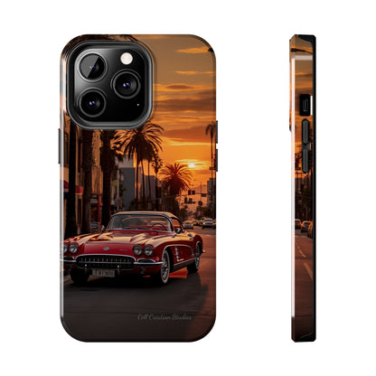 "Sunset Boulevard Classic Red Car" Cell Phone Case -Tough Phone Cases