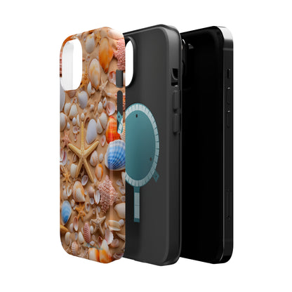 "Seaside Serenity Phone Case: Starfish and Seashells" -MagSafe Tough Cases