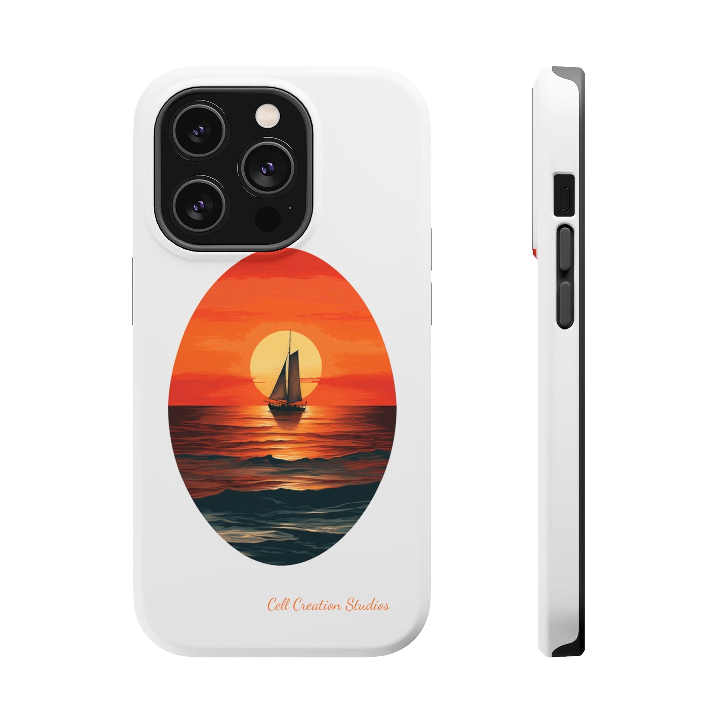 "Sailboat Sunset Serenity" -MagSafe Tough iPhone Cases