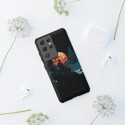 Introducing the "Moonlit Samurai Serenity" Cell Phone Case – Embrace Elegance and Strength -Tough Cases