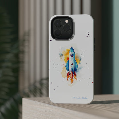 Introducing our "Cosmic Rocket" Cell Phone Case – Where Style Meets Adventure -MagSafe Tough Cases