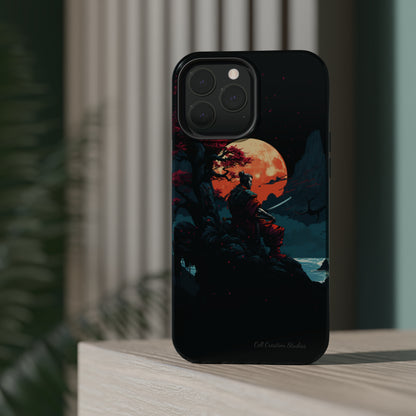 Introducing the "Moonlit Samurai Serenity" Cell Phone Case – Embrace Elegance and Strength -MagSafe Tough Cases