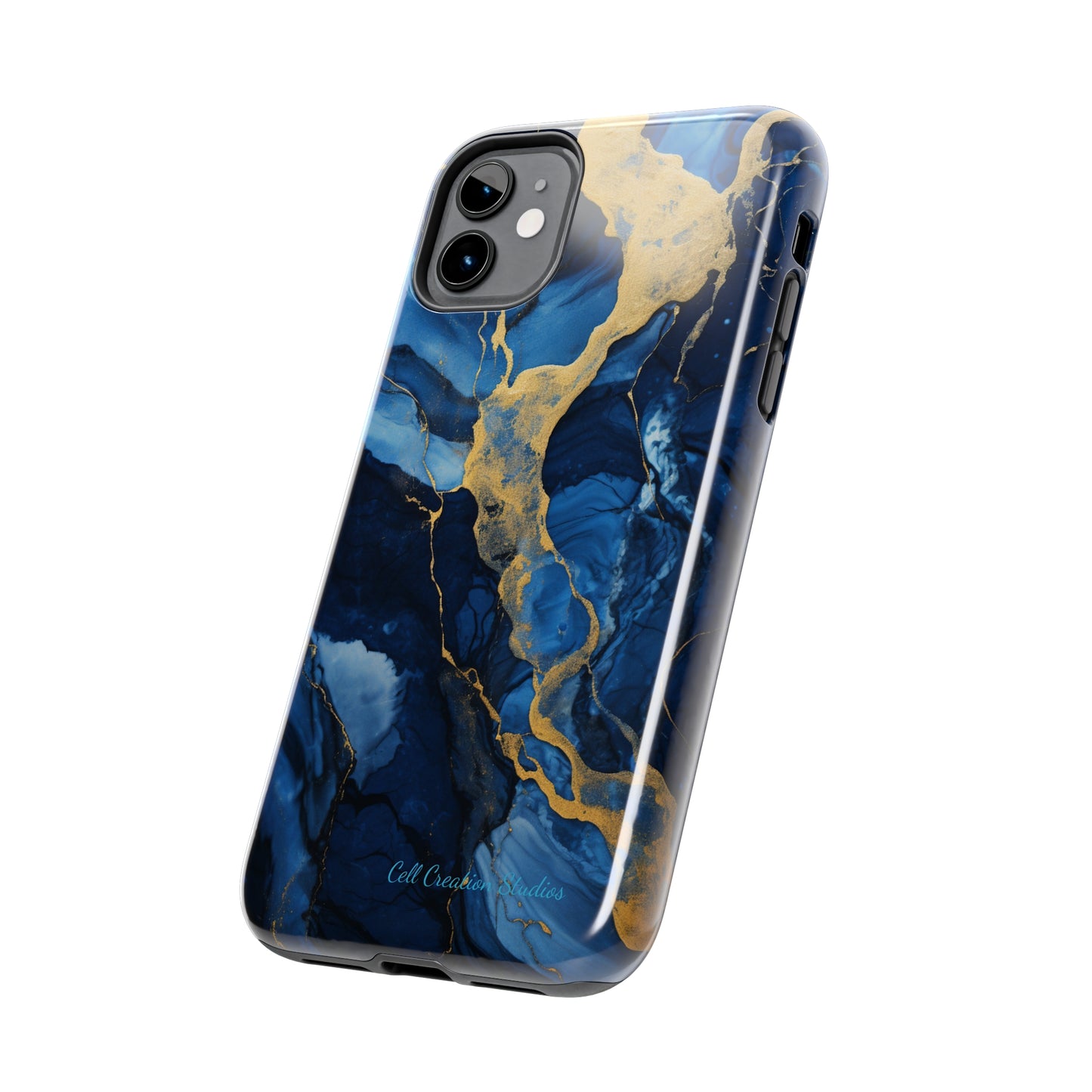 "Azure Elegance Marble" -Tough iPhone Cases