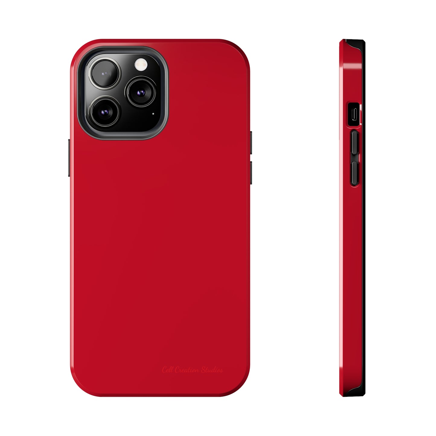 "Bold Crimson Shield" -Tough iPhone Cases