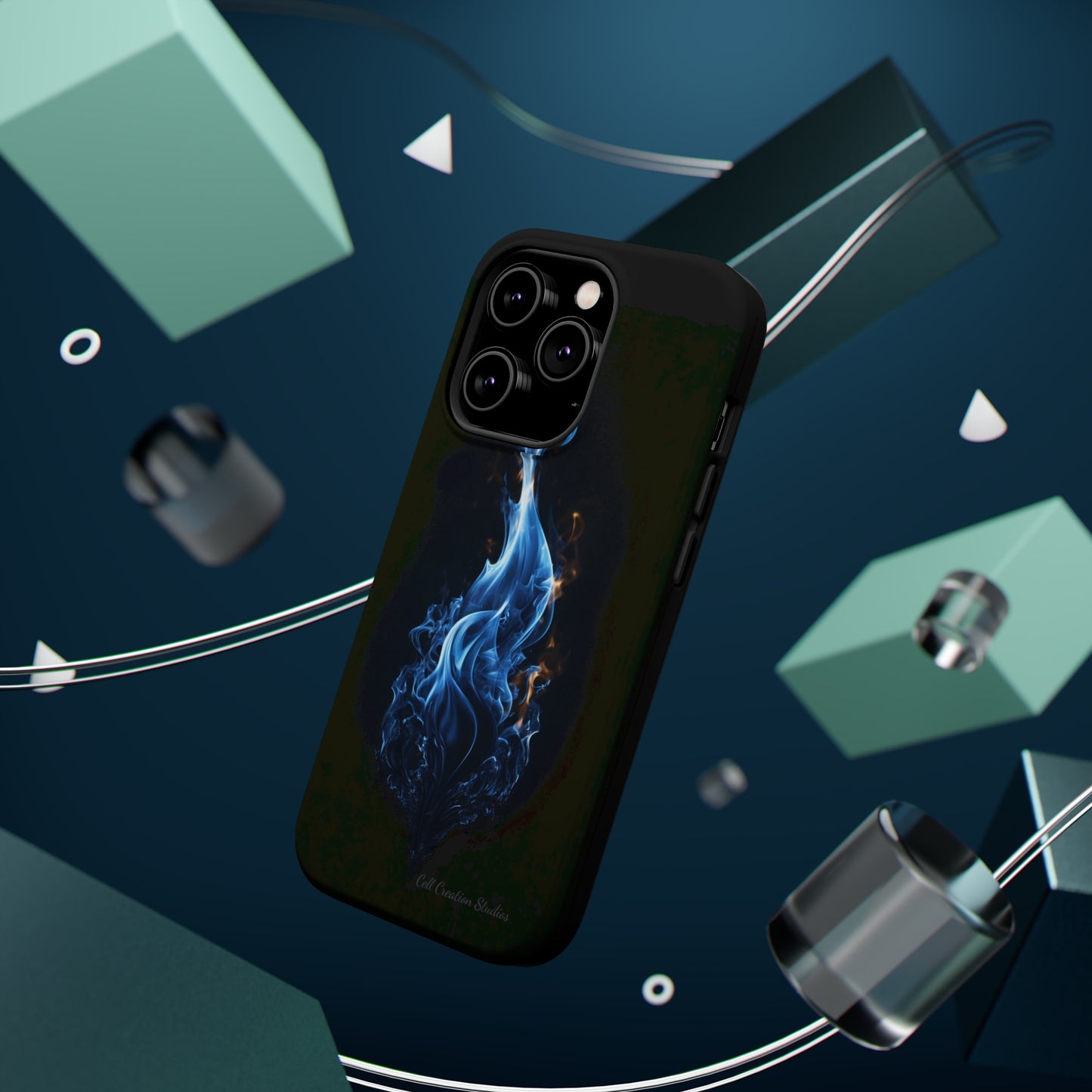 "Blue Flame" Phone Case: Ignite Your Style with Fiery Elegance -MagSafe Tough Cases