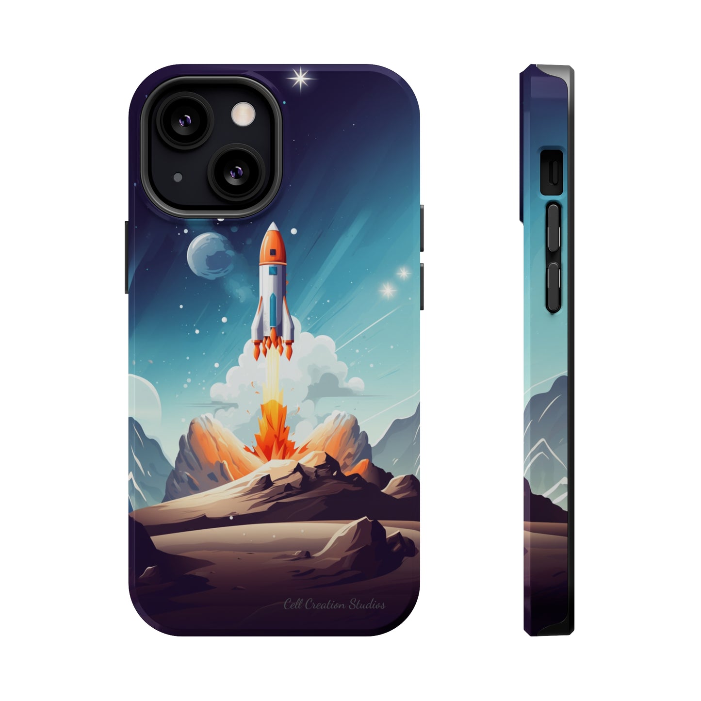 Introducing our "Galactic Odyssey" Cell Phone Case – Launch Your Device into Adventure -MagSafe Tough Cases