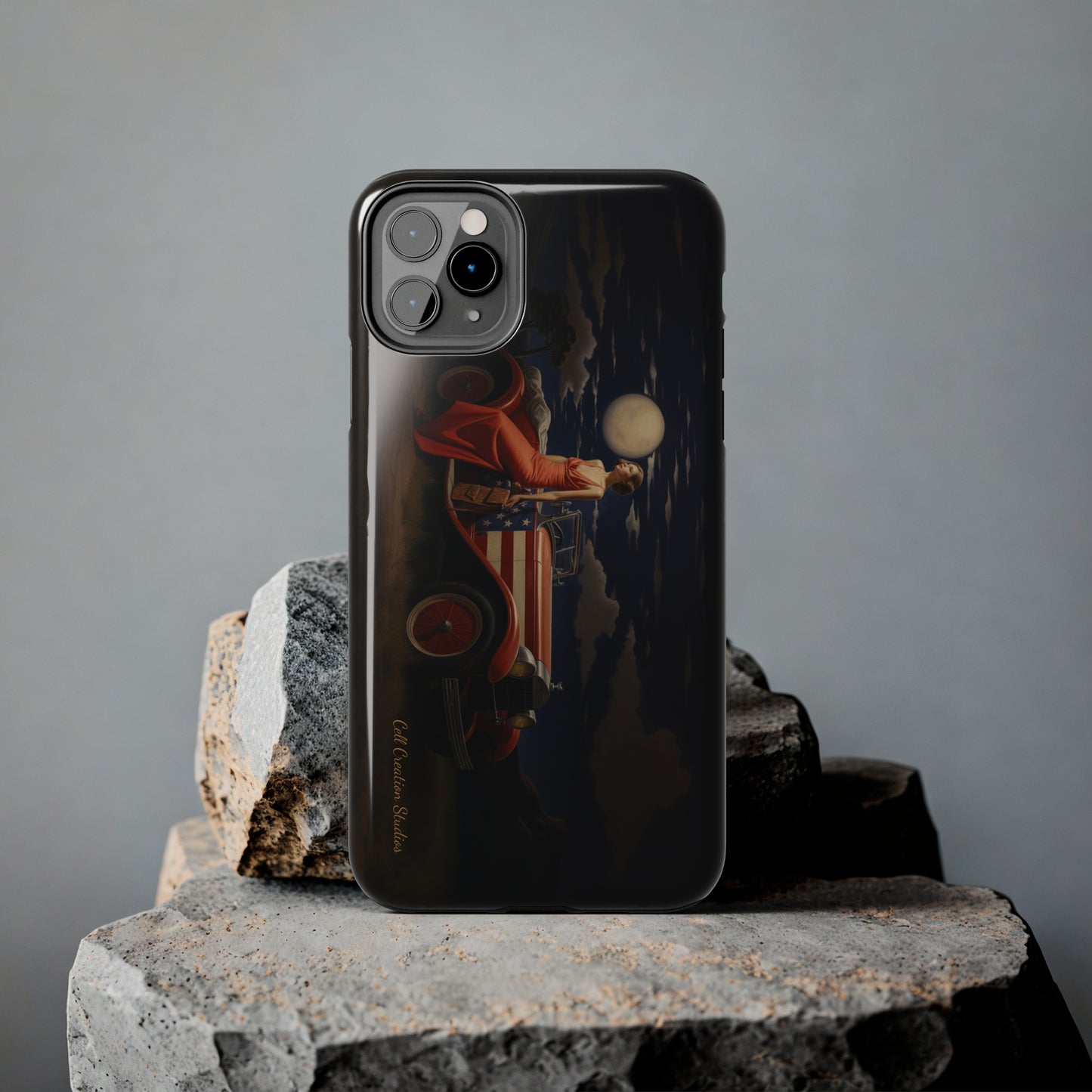 Introducing the "Desert Dreamer - 1920s Americana" Cell Phone Case – Embrace Nostalgic Elegance with Vintage Desert Charm -Tough Phone Cases