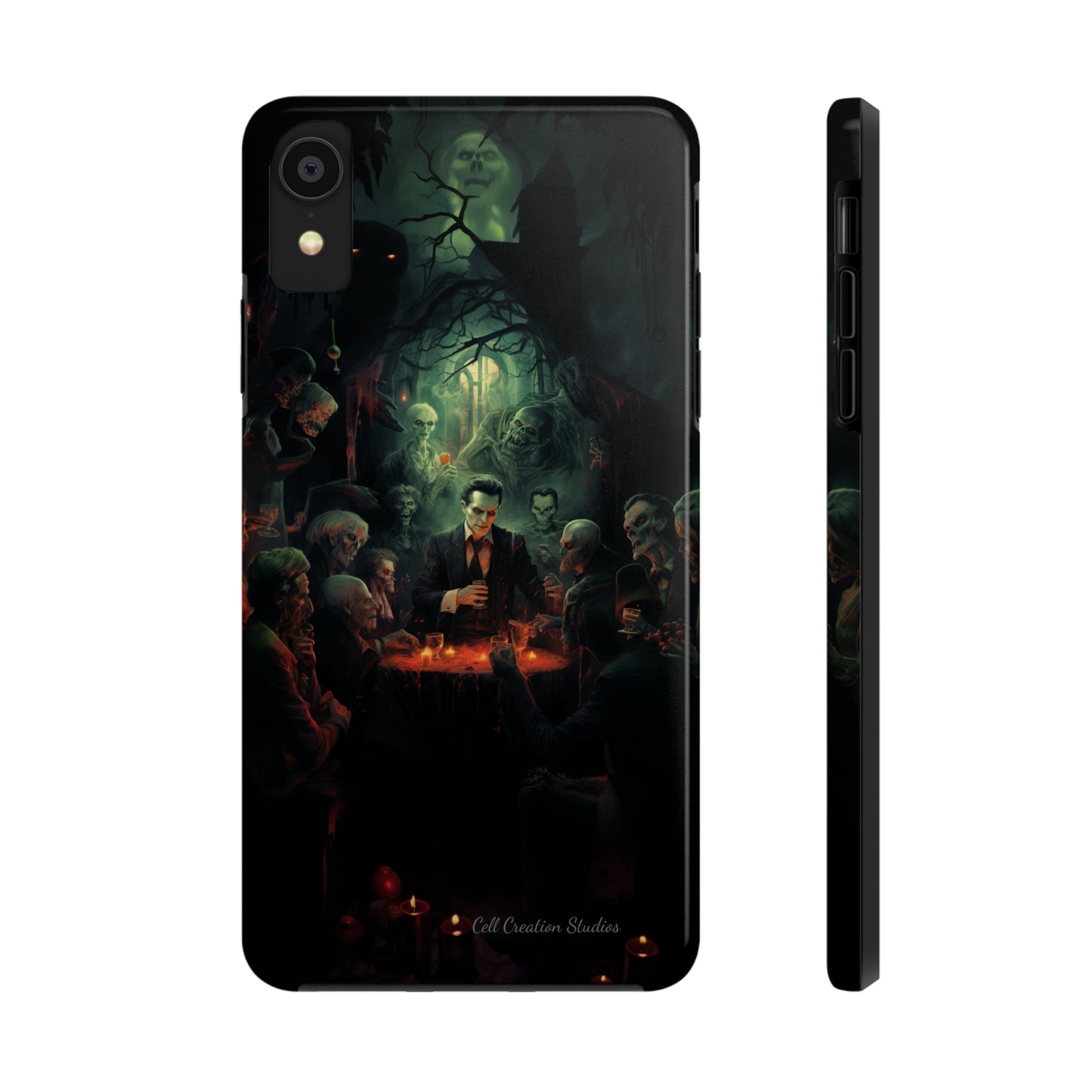 Introducing the "Ghoulish Gala" Cell Phone Case – Dracula's Halloween Soiree -Tough Phone Cases