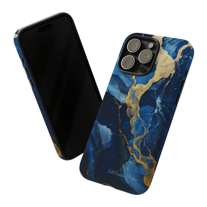 "Azure Elegance Marble" -Tough iPhone Cases