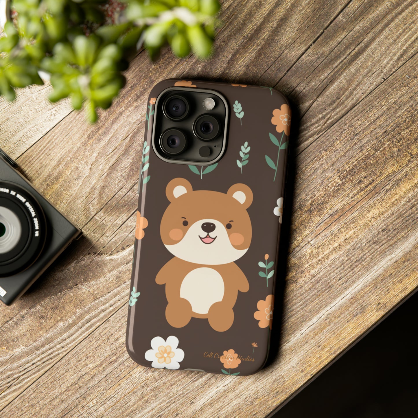 "Floral Bear Elegance" -Tough Phone Cases