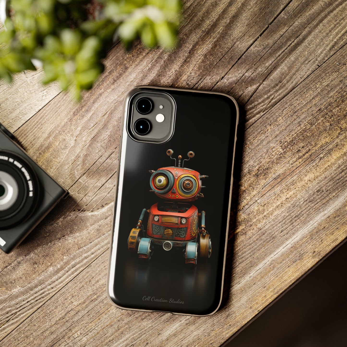 Introducing the "Toy Robot Delight" Cell Phone Case – Embrace Nostalgia with a Playful Robotic Companion! -Tough Phone Cases