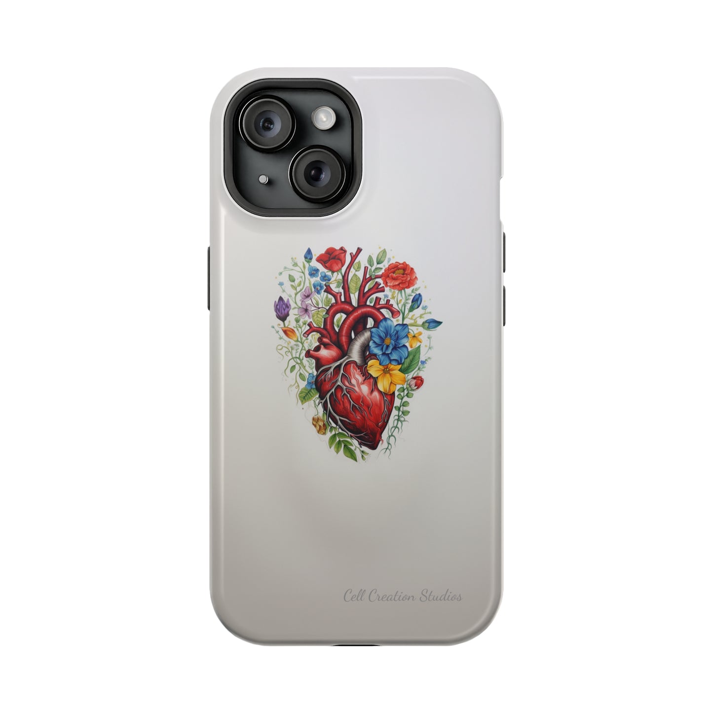 "Floral Heart Harmony" -MagSafe Tough iPhone Cases