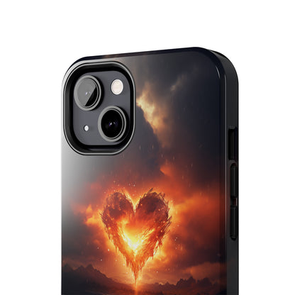 Introducing the "Flaming Heart" Cell Phone Case – Ignite Your Passion! -Tough Phone Cases