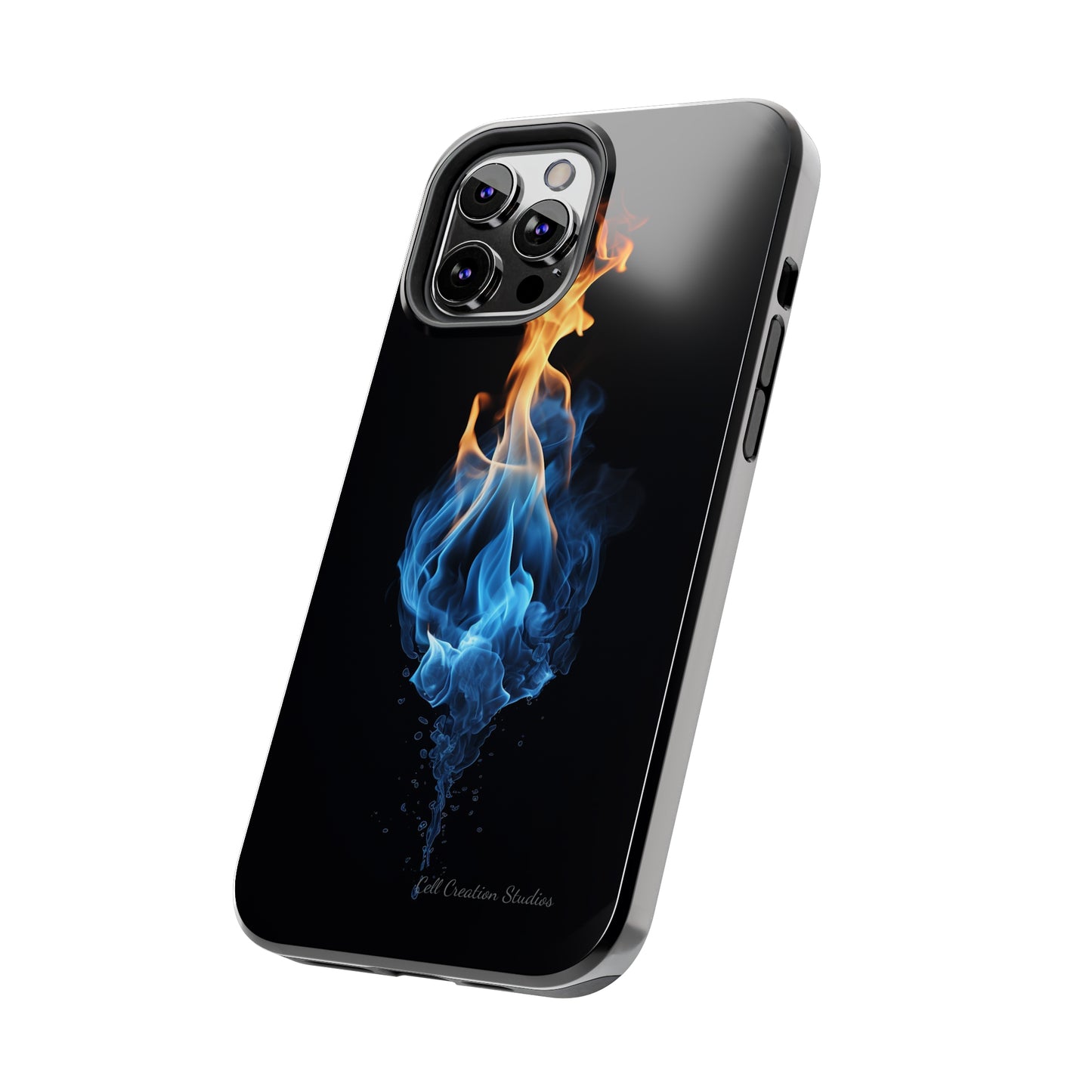 "Elegant Blue and Orange Flame" Phone Case: Ignite Your Style -Tough Phone Cases