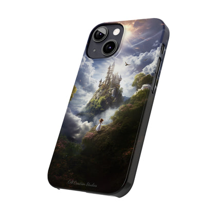 Introducing the "Enchanted Discovery" Cell Phone Case – Embark on a Journey of Magic with a Girl and a Magical Castle! -Slim Phone Cases