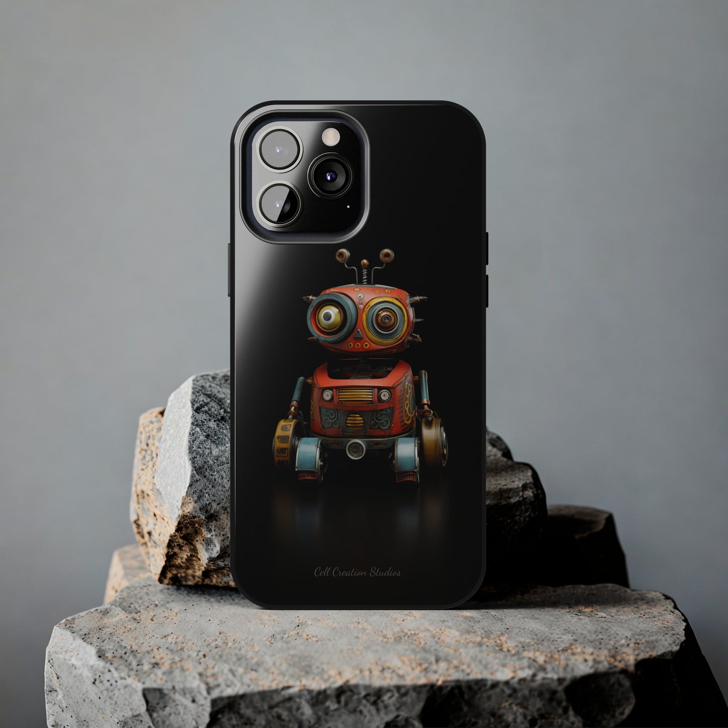 Introducing the "Toy Robot Delight" Cell Phone Case – Embrace Nostalgia with a Playful Robotic Companion! -Tough Phone Cases