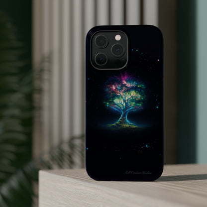 Introducing the "Holographic Tree of Life" Cell Phone Case – A Visionary Blend of Art and Technology -MagSafe Tough Cases