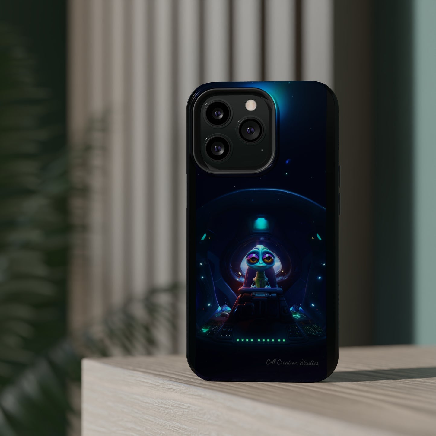 The "Cosmic Cruising Bored Alien" Phone Case -MagSafe Tough Cases