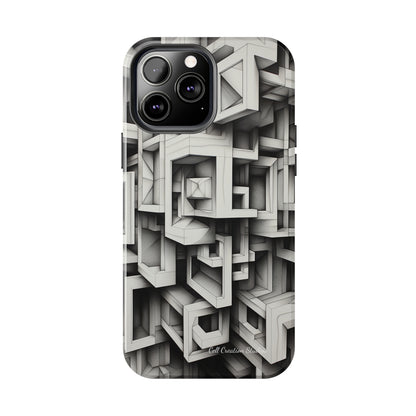 The "Geometric Right Angles" Cell Phone Case -Experience Sleek Simplicity-Tough Phone Cases