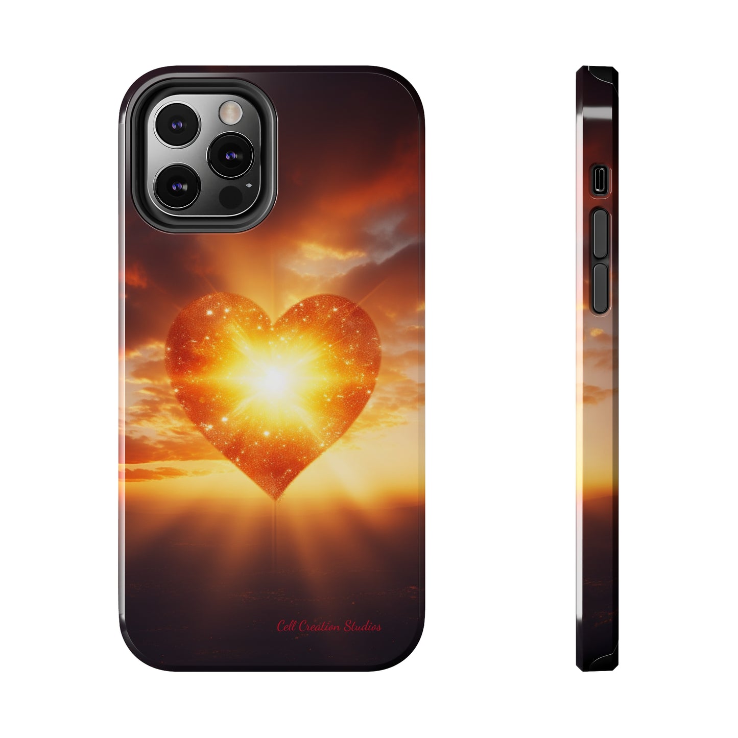 Introducing the "Sunlit Heart" Cell Phone Case – Embrace Love and Radiance -Tough Phone Cases