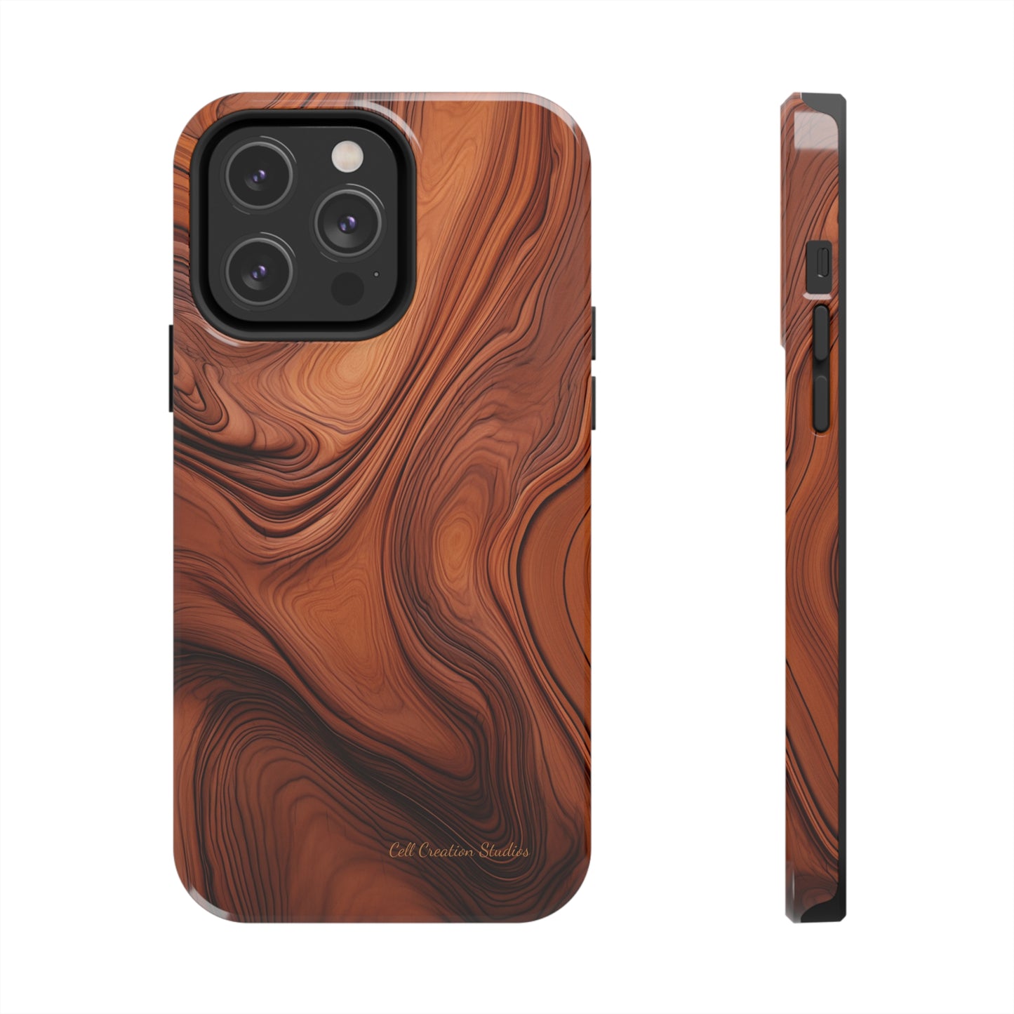 The "Natural Elegance" Wood Pattern Phone Case -Tough Phone Cases