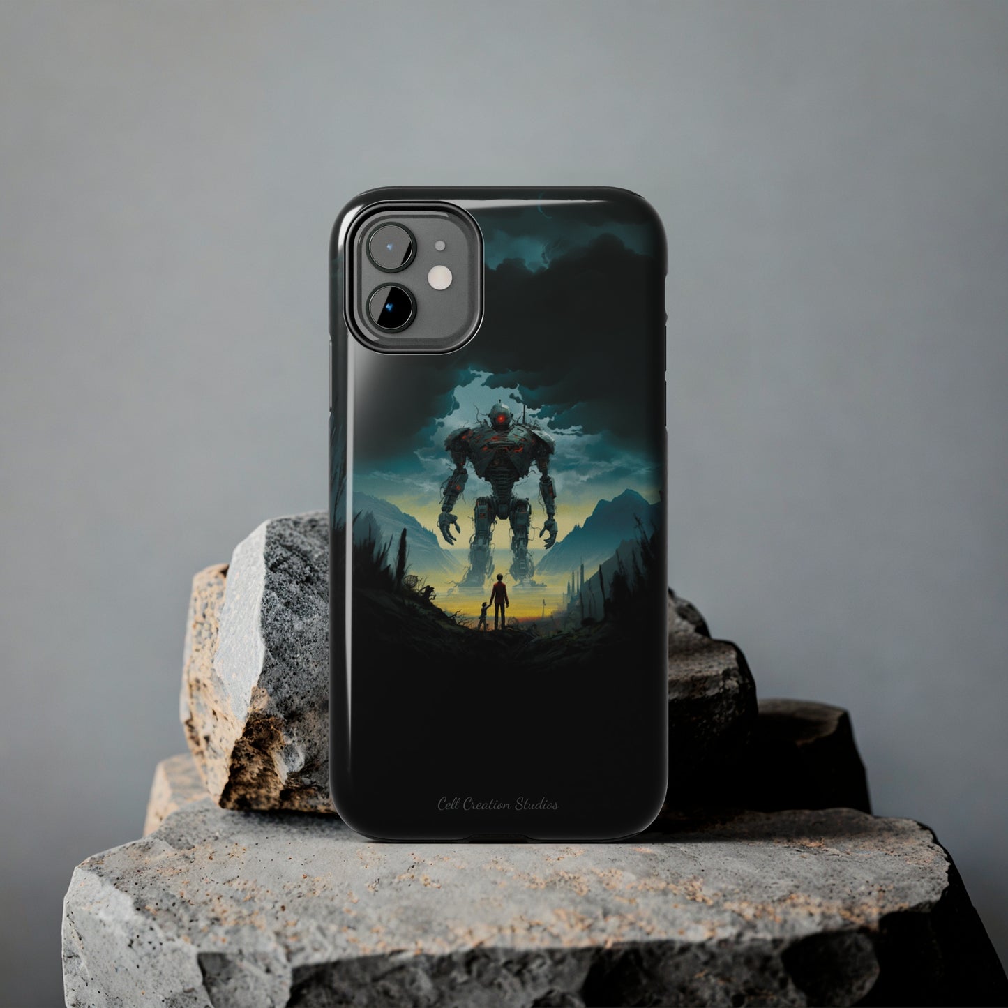 Introducing the "Rising Titan" Cell Phone Case – Witness the Astonishing Emergence of a Giant Robot! -Tough Phone Cases