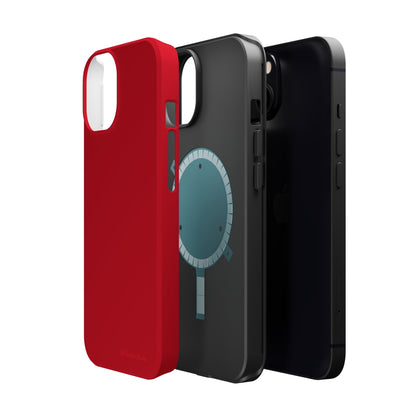 "Bold Crimson Shield" -MagSafe Tough iPhone Cases