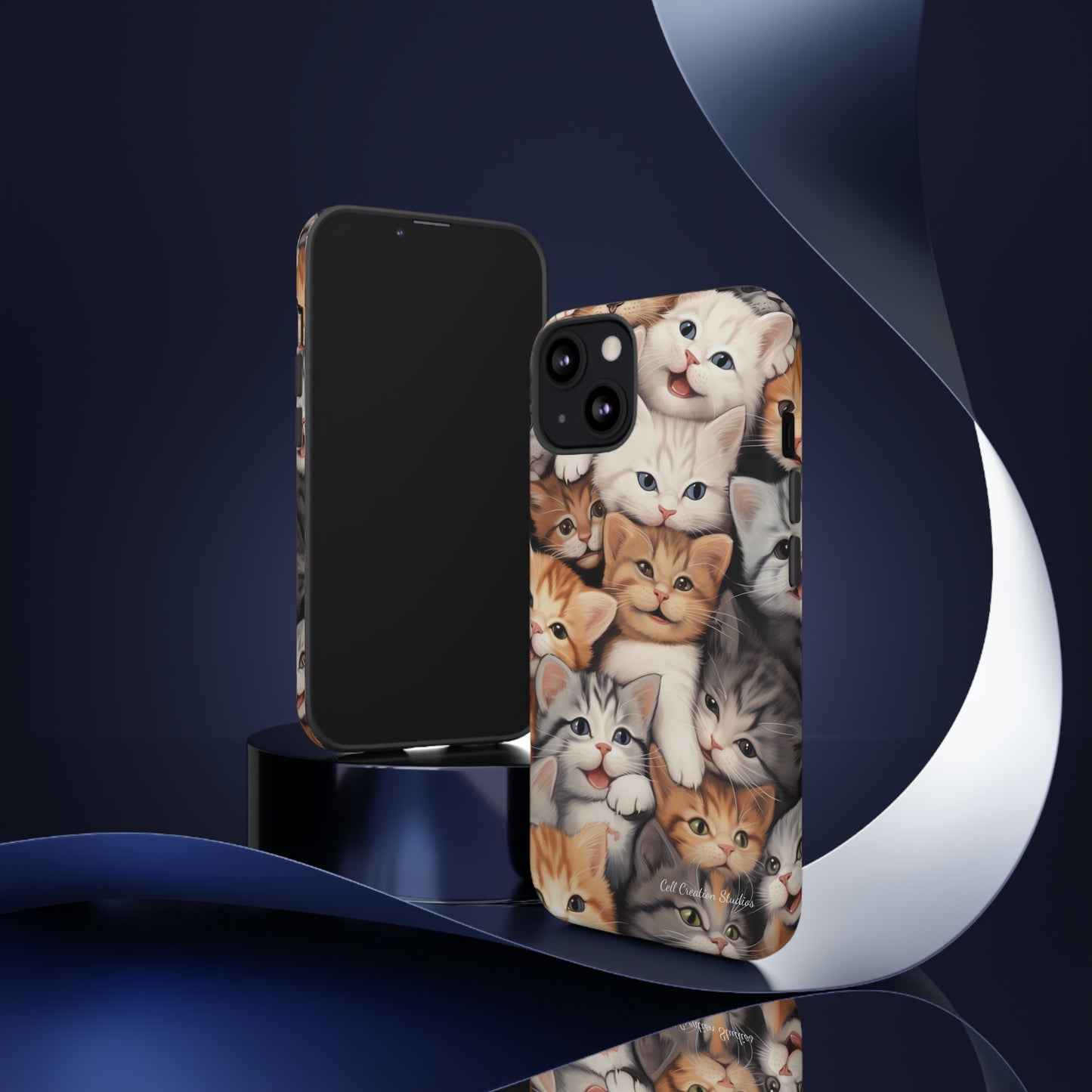 "Kitten Cuddle Haven" Phone Case -Tough Cases