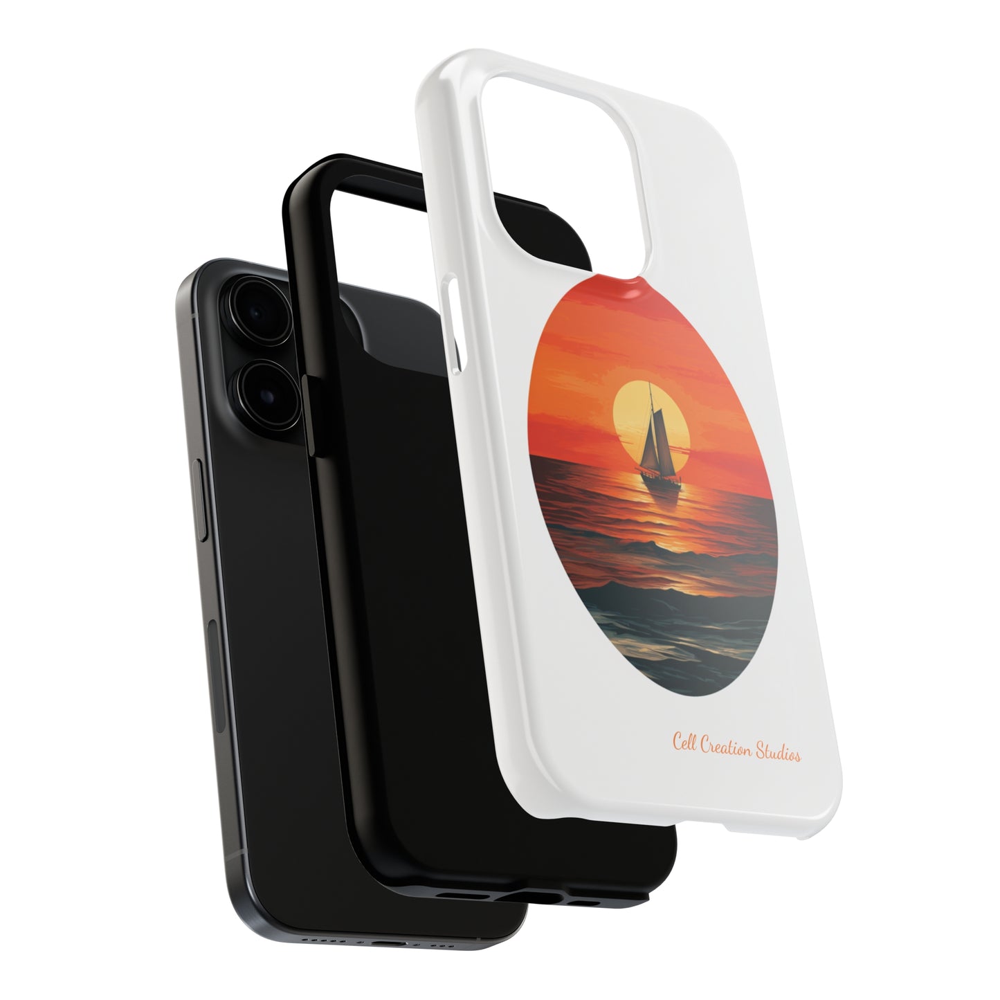 "Sailboat Sunset Serenity" -Tough iPhone Cases