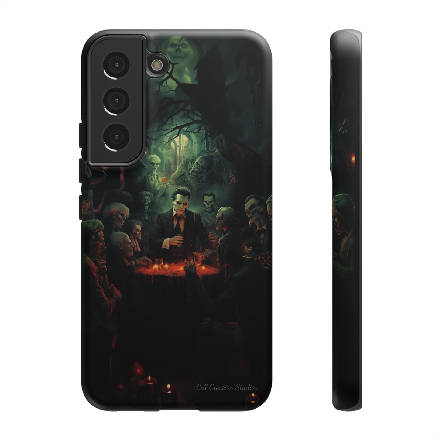 Introducing the "Ghoulish Gala" Cell Phone Case – Dracula's Halloween Soiree -Tough Cases