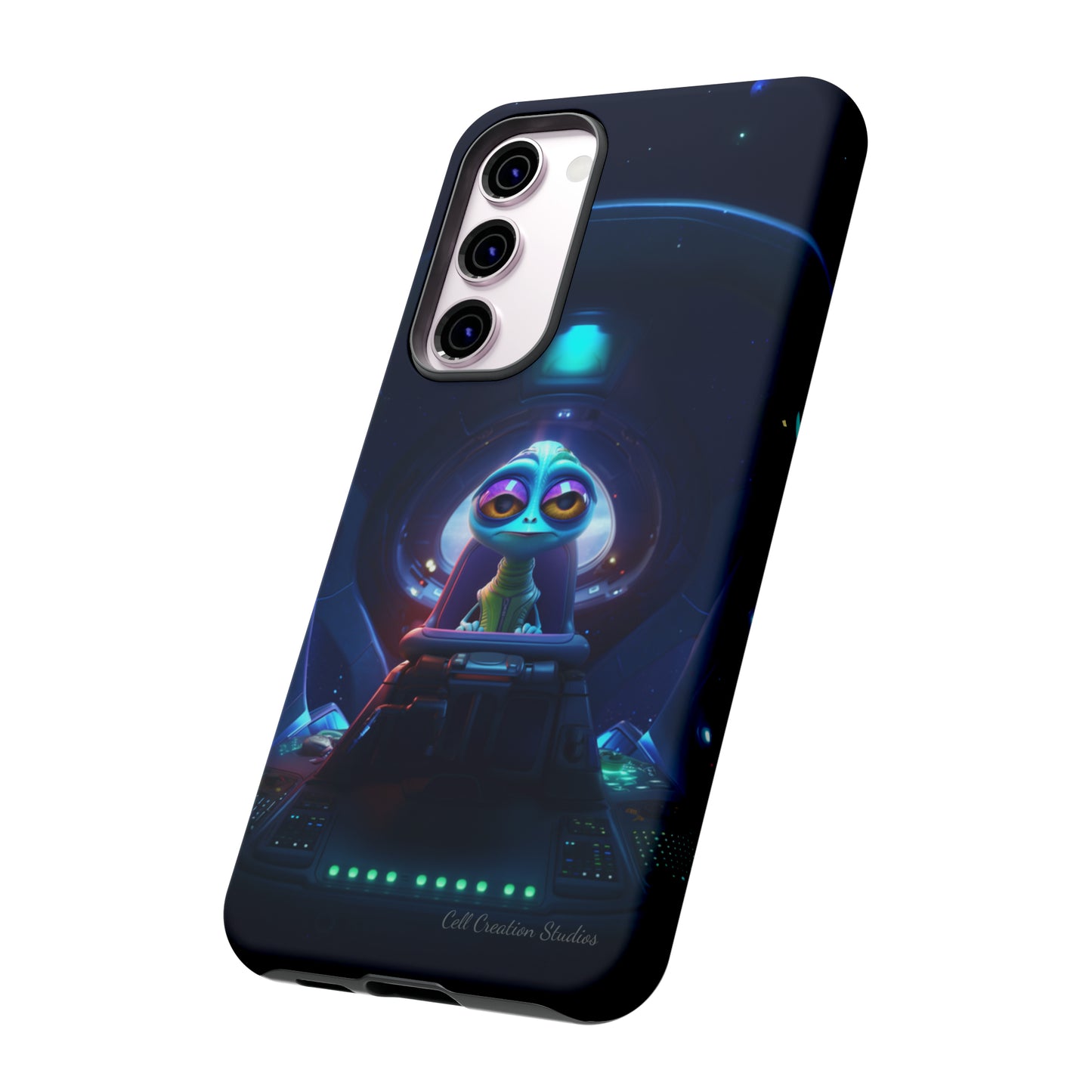 The "Cosmic Cruising Bored Alien" Phone Case -Tough Cases