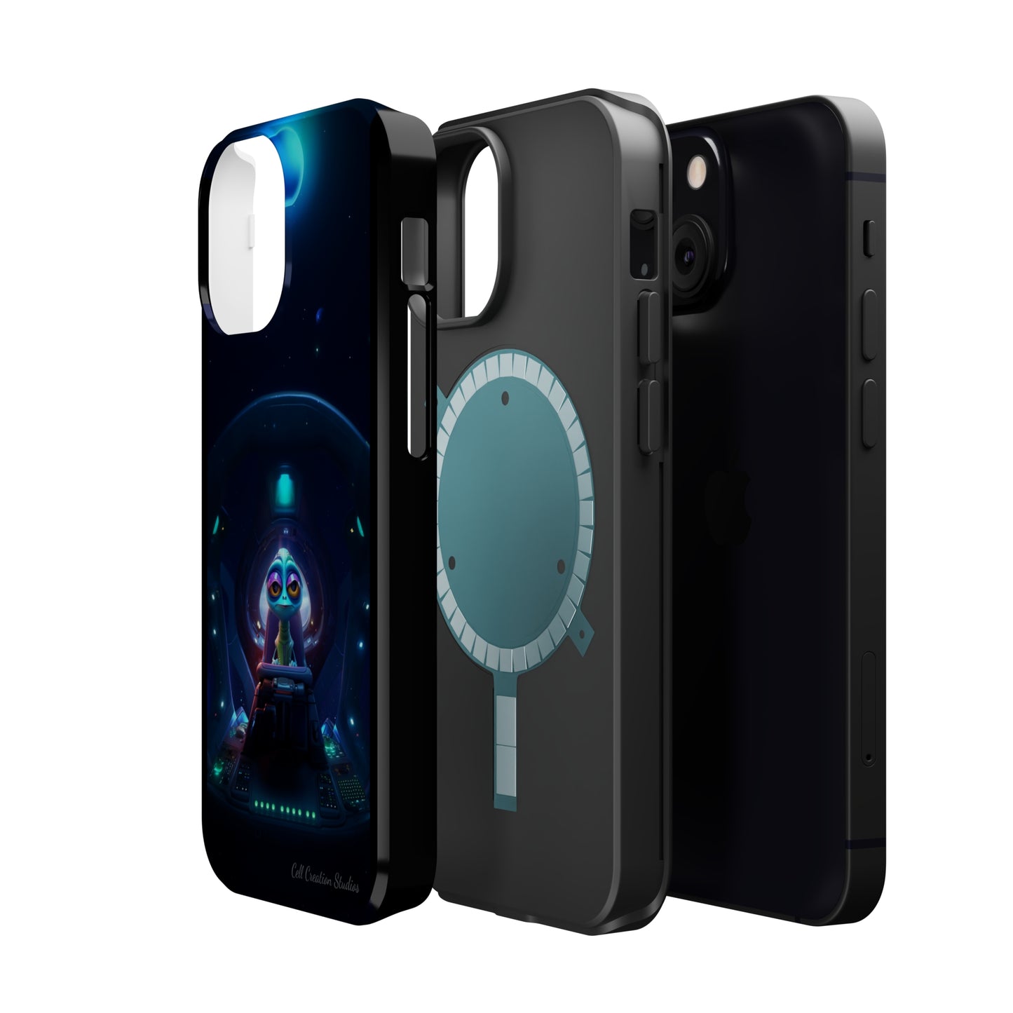 The "Cosmic Cruising Bored Alien" Phone Case -MagSafe Tough Cases