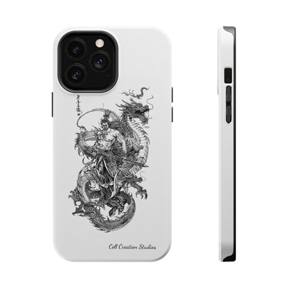 "Samurai and Dragon Sketch" -MagSafe Tough iPhone Cases