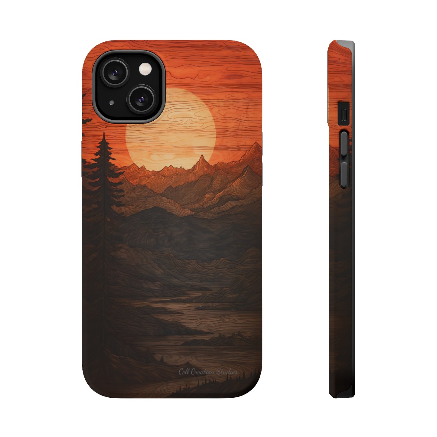 The "Sunset Mountains" Phone Case -MagSafe Tough Cases