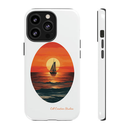 "Sailboat Sunset Serenity" -Tough iPhone Cases