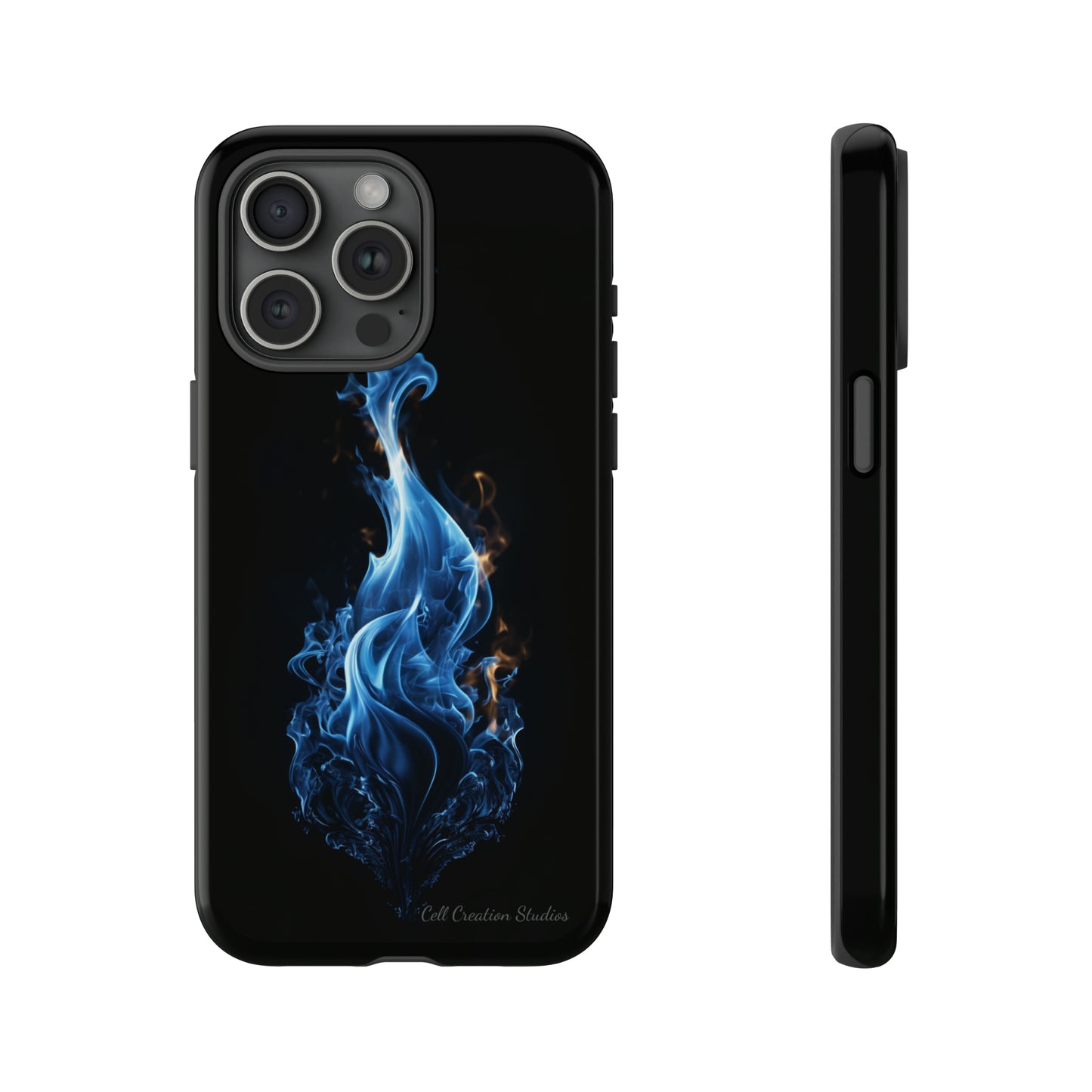 "Blue Flame" Phone Case: Ignite Your Style with Fiery Elegance -Tough Cases