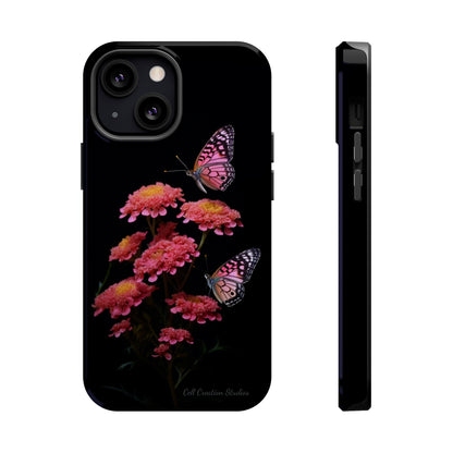 "Achillea Desert Eve Deep Rose & Butterfly" Phone Case -MagSafe Tough Case