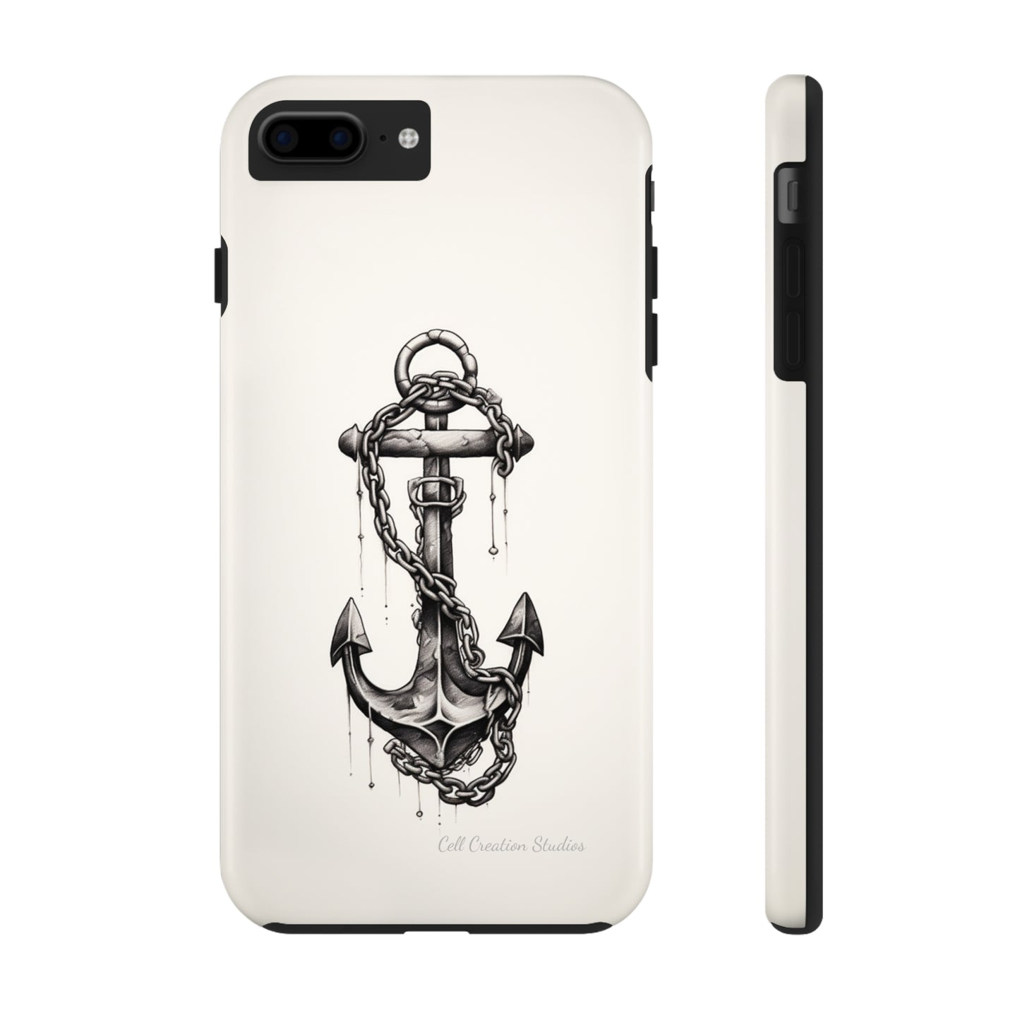 "Nautical Elegance Anchor" -Tough iPhone Cases