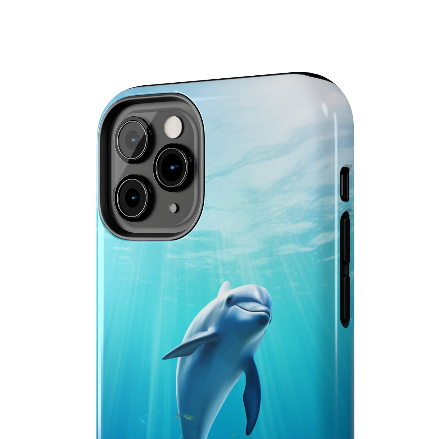 Introducing the "Dolphin Serenity" Cell Phone Case – Dive into Tranquility with a Graceful Dolphin -Tough Phone Cases