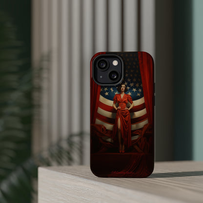 Introducing the "Vintage Glamour" Cell Phone Case – Step into 1920s Elegance with a Patriotic Twist! -MagSafe Tough Cases