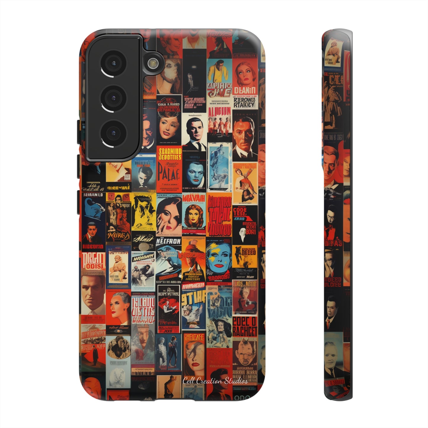 Introducing the "Vintage Movie Poster Collage" Cell Phone Case – Timeless Hollywood Charm -Tough Cases